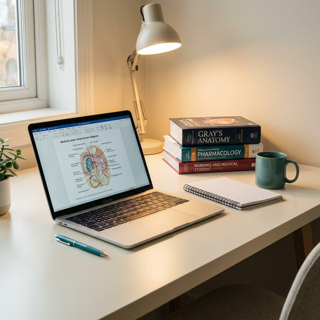 Serene study environment for nursing students